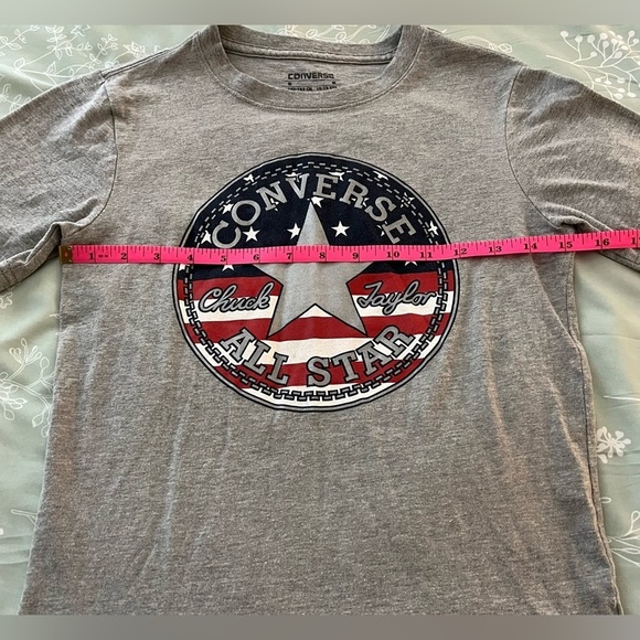 EUC Converse Chuck Taylor Youth Gray Tee w/Graphic; Size M 10-12 yrs; Unisex - Picture 7 of 8